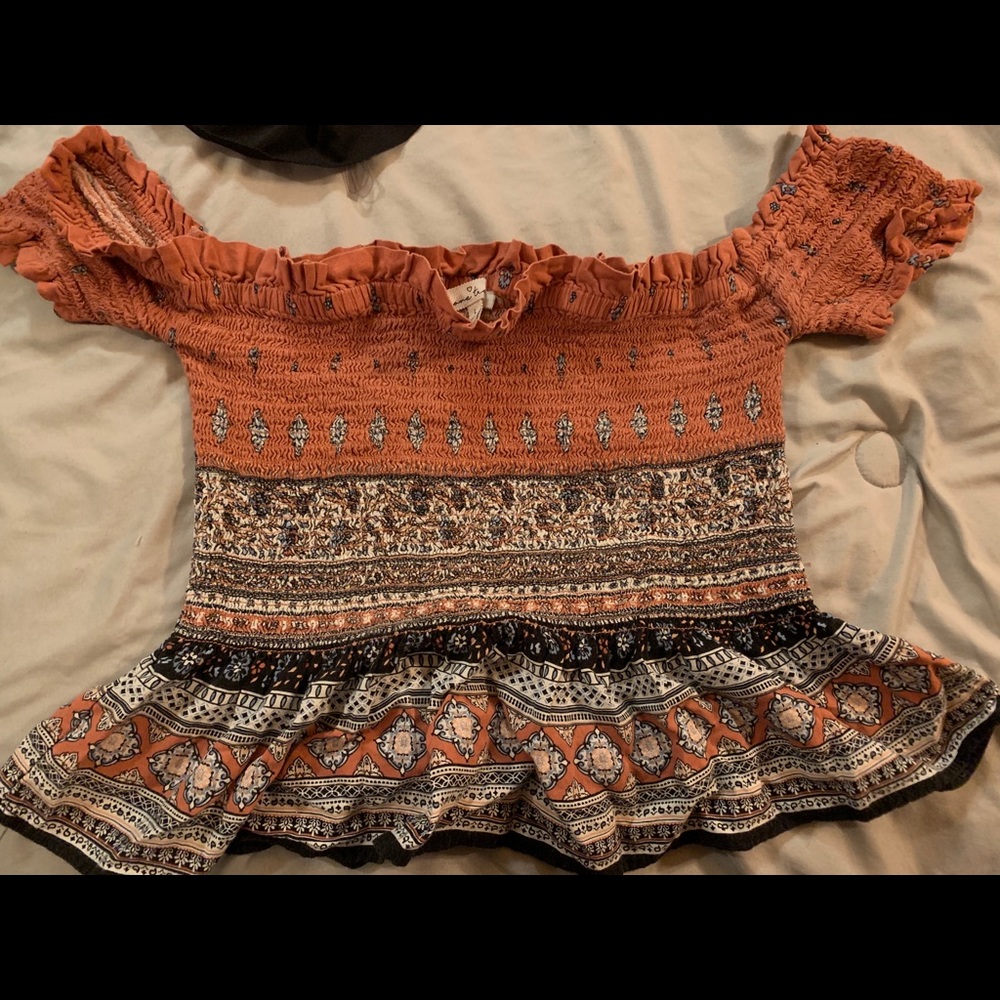 Lane Tree Off the Shoulder Top